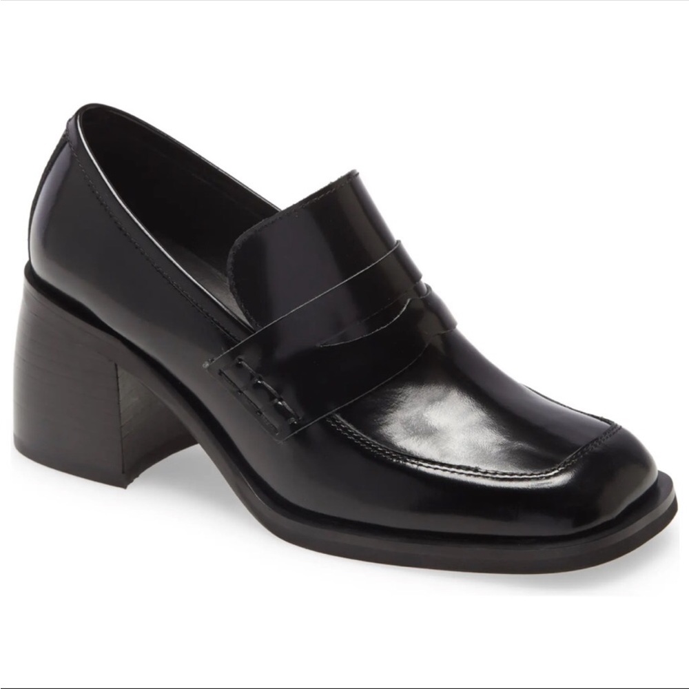 JEFFREY CAMPBELL Ecole Loafer Pump Black Box